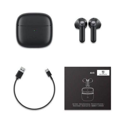 Soundpeats True Air 3 Wireless Earbuds Mini Bluetooth V5.2 Earphones With 4 Mics – Black - Hopshop