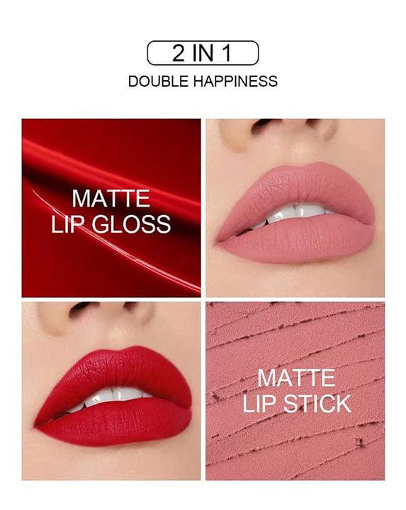 TEAYASON 6 Colors/Sets Double-headed no-stick cup matte Fashion Liquid Lipstick Lip-gloss Sets lasting waterproof does not smudge. - Hopshop